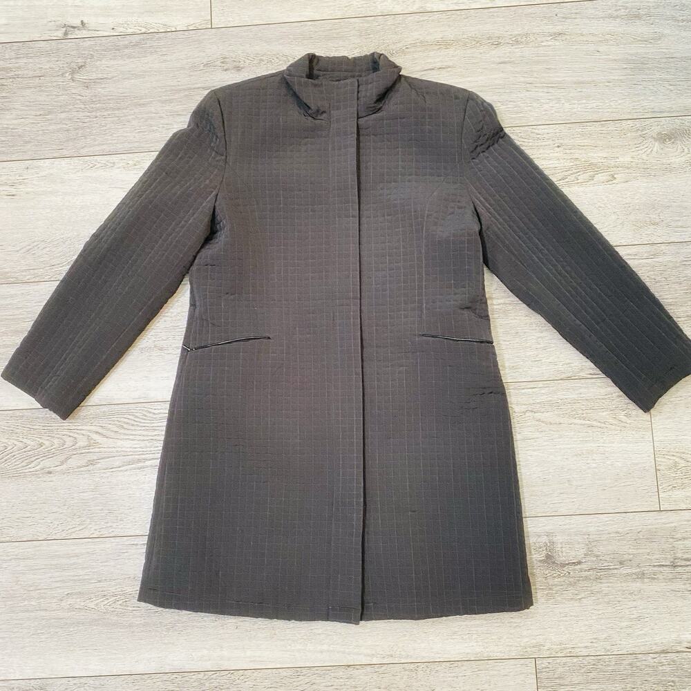 GALLERY Quilted Full Zip Jacket Womens Size Large Sleeves Zip Pockets Lagenlook